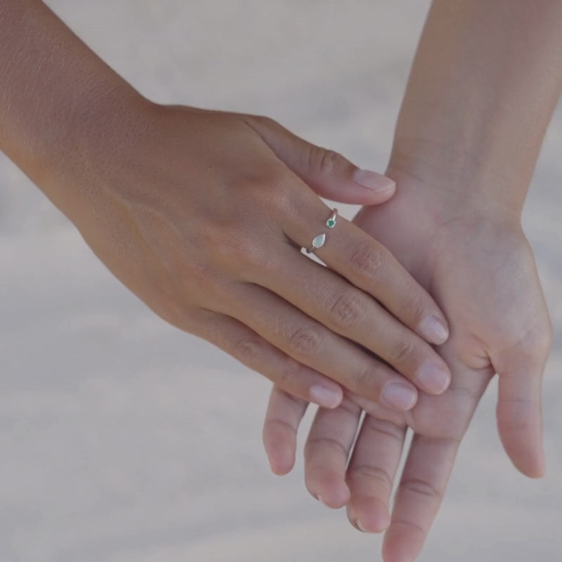 Opal & Smaragd Ring