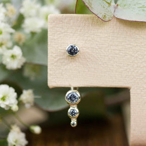 Ohrstecker Salz Pfeffer Diamanten Paar