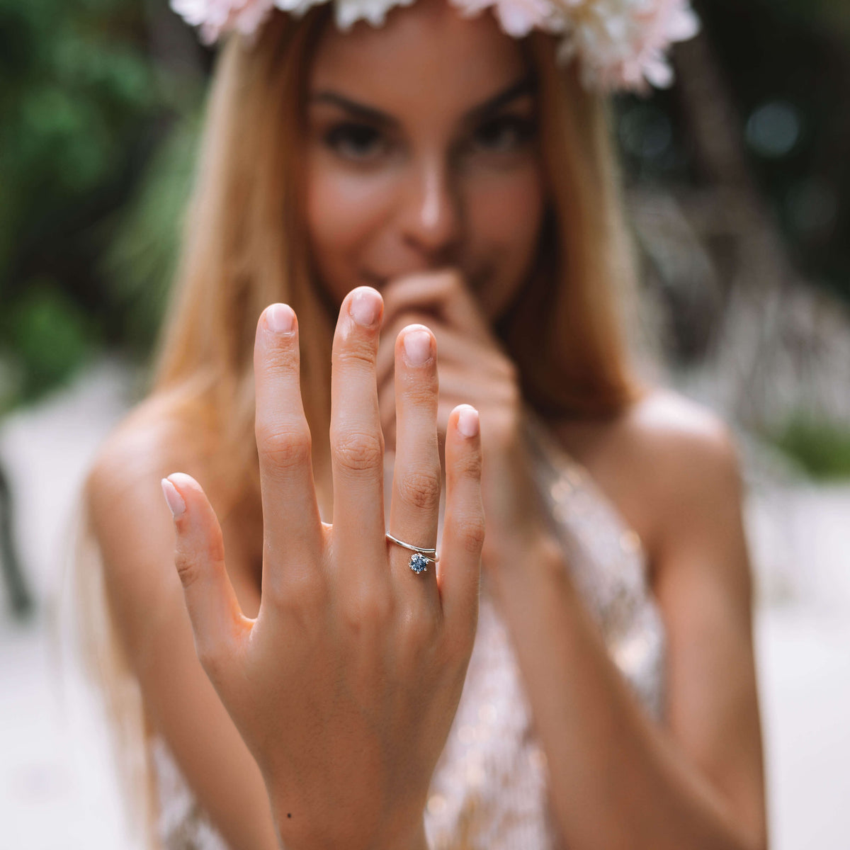 Verlobungsring Salz und Pfeffer Diamant Dame